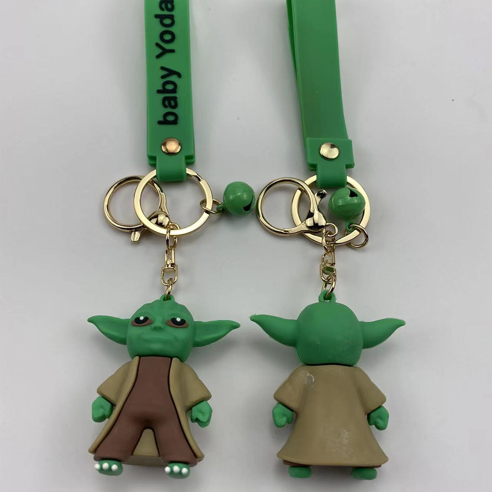 跨境可爱尤达宝宝大师钥匙扣卡通公仔汽车钥匙挂件包包挂饰小礼品
