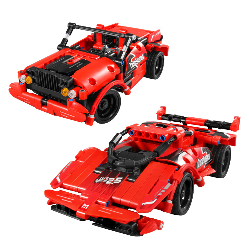 万致积木跑车拼装赛车编程遥控机器人三变模型高难度儿童益智玩具