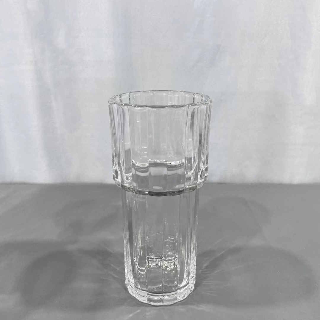 宇行工艺品 厂家直销新款水晶玻璃花瓶玫瑰水养直筒客厅家居装饰