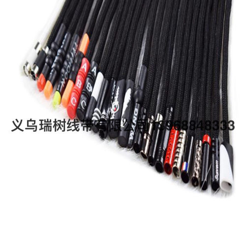 Factory Direct Sales Custom Printed Logo Shoelace Pants Rope Sweater Rope Hatband Clothes String Dacron Nylon Rope