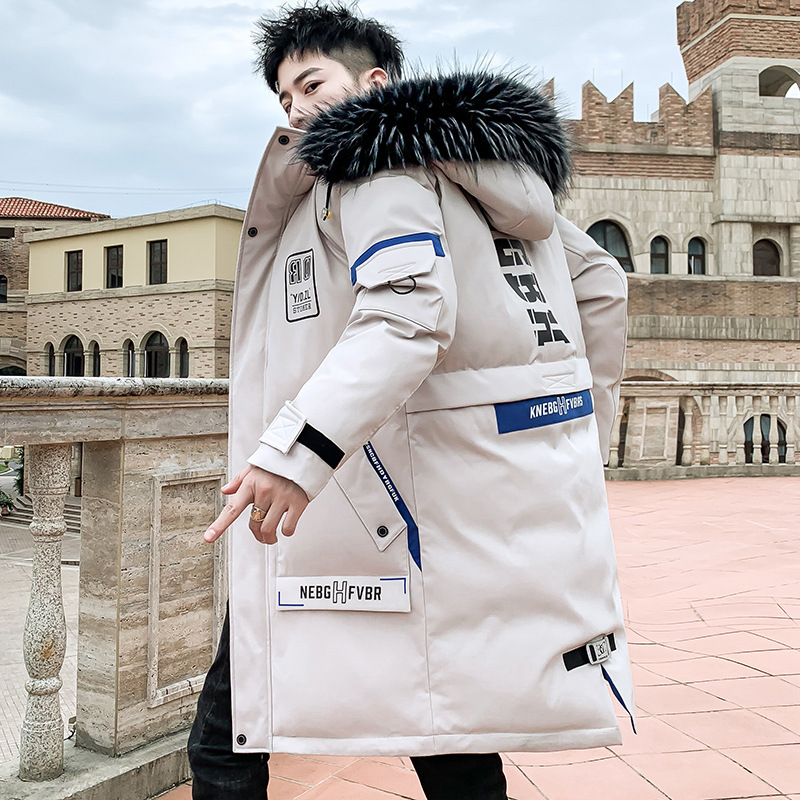 棉衣男中长款冬季加厚保暖羽绒棉服2021新款韩版潮牌时尚棉袄外套