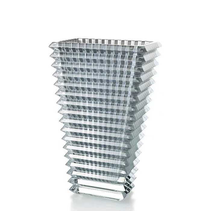 巴卡拉花瓶厂家直销方形透明玻璃花瓶中东香炉工艺品家居客厅摆件