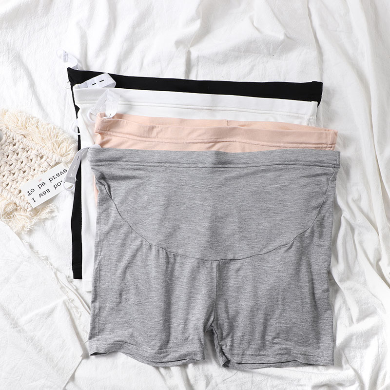 新款孕妇木代尔安全裤时尚可调节托腹舒适透气夏季打底裤薄款高腰
