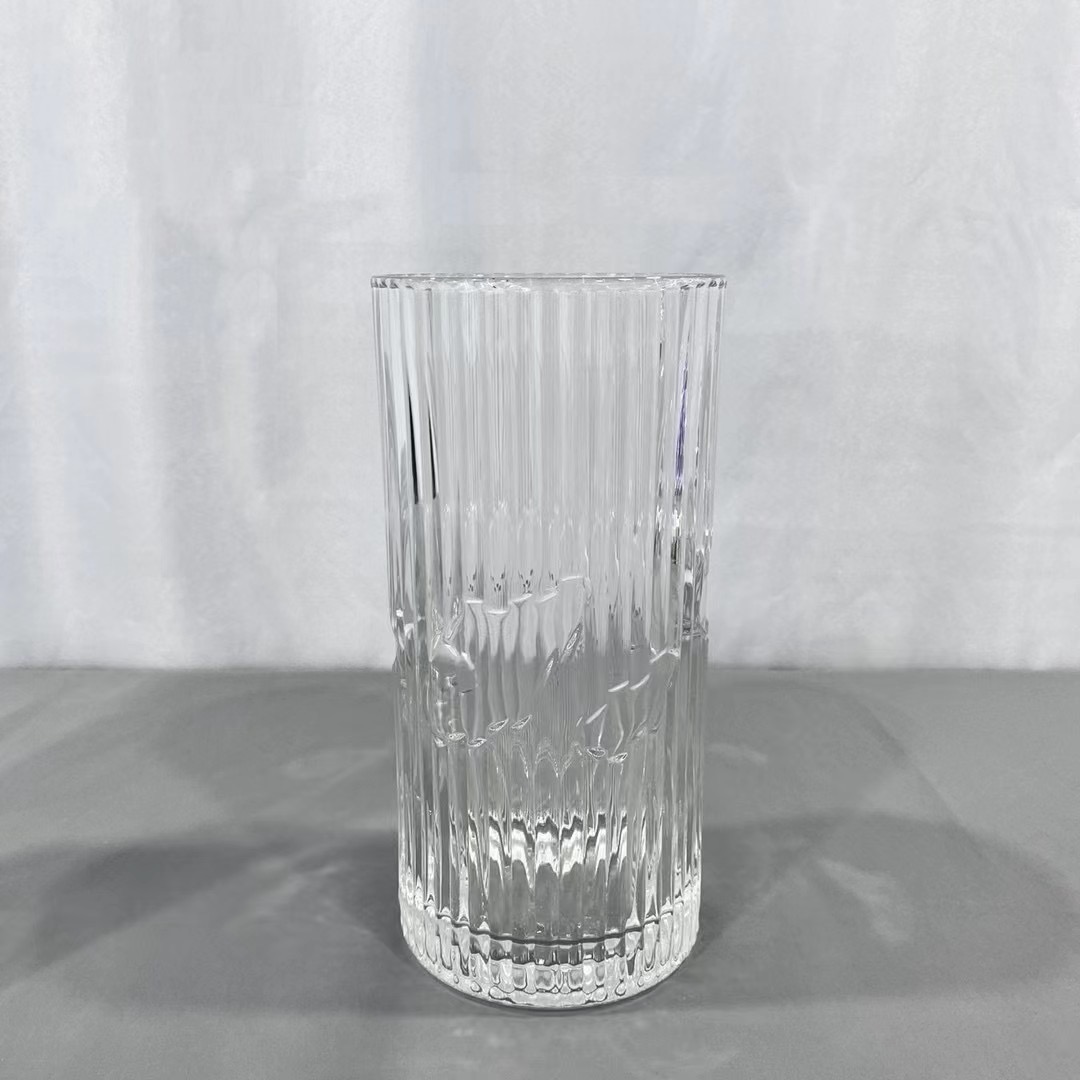 宇行工艺品 厂家直销新款水晶玻璃花瓶玫瑰水养直筒客厅家居装饰