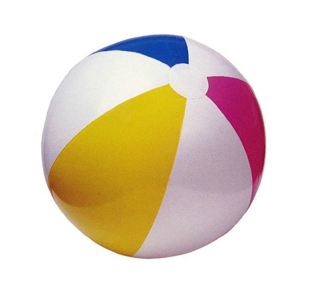 INTEX59030儿童戏水球海边沙滩球 大充气草坪玩具拼色透明