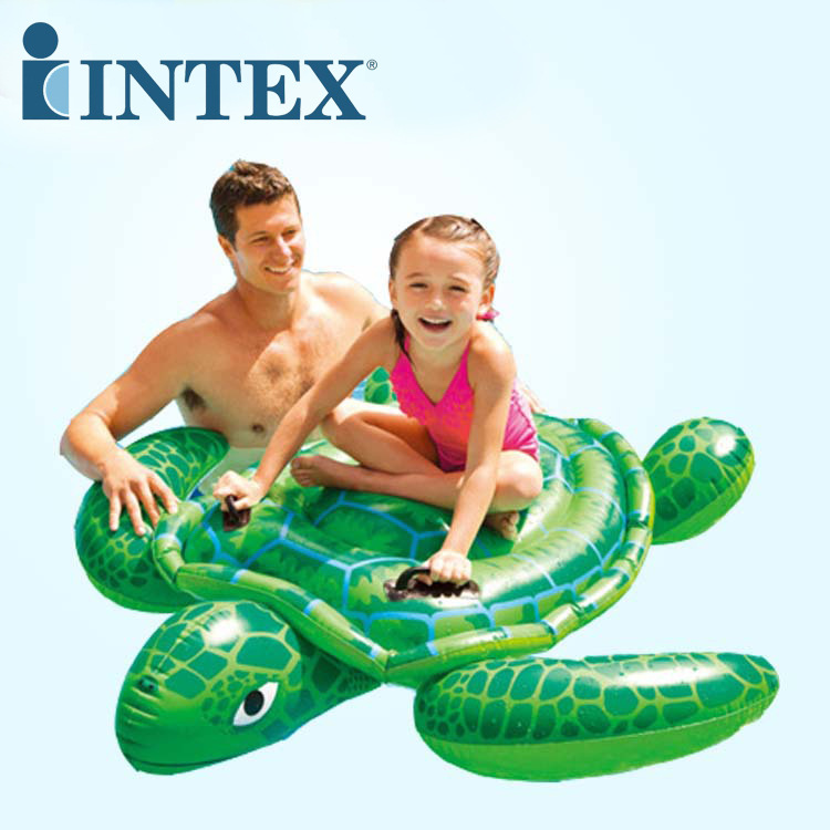 美国INTEX 57524 小海龟坐骑 水上充气玩具 宝宝坐骑浮排