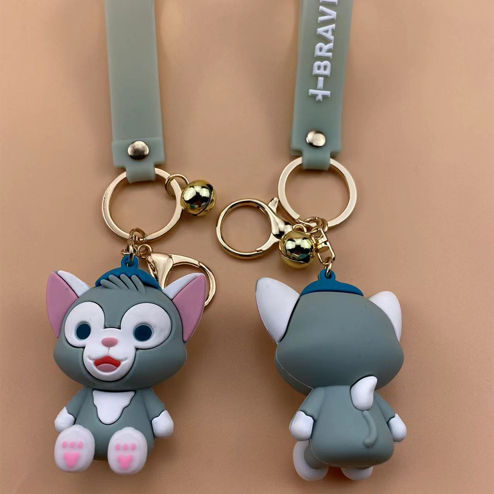 创意卡通PVC软胶猫咪伊布企鹅钥匙扣 汽车包包钥匙扣挂件配饰礼品