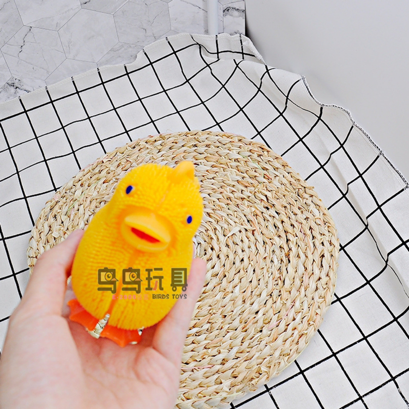 网红鸡鸭发光发光毛毛球弹力球发泄解压儿童玩具地推发泄球礼品闪