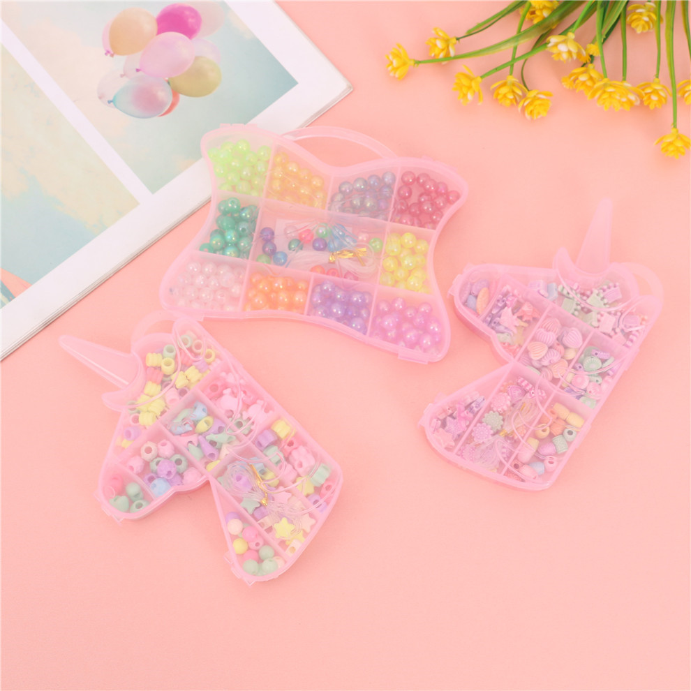 diy儿童串珠 制作材料套装穿珠子项链手链串珠幼儿园女孩玩具