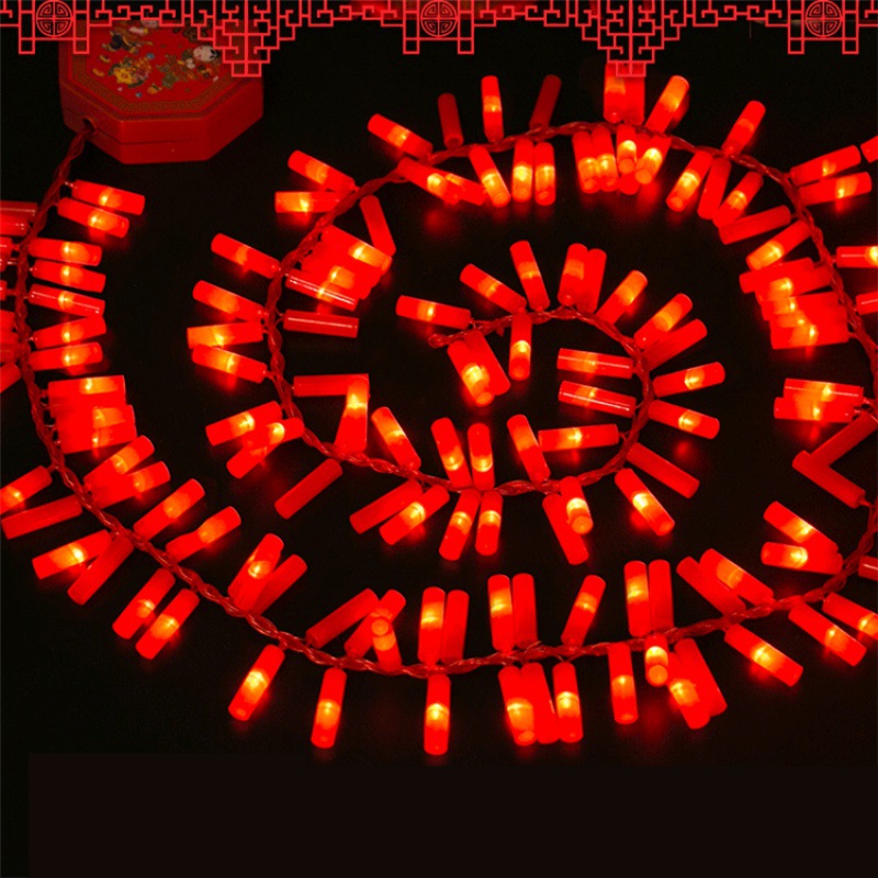 LED电子挂饰灯串闪灯塑料开业节日过年装饰新年春节喜庆布置