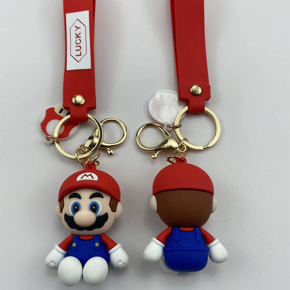 创意个性马里奥钥匙扣小礼品汽车配件卡通钥匙链卡通包包挂件批发