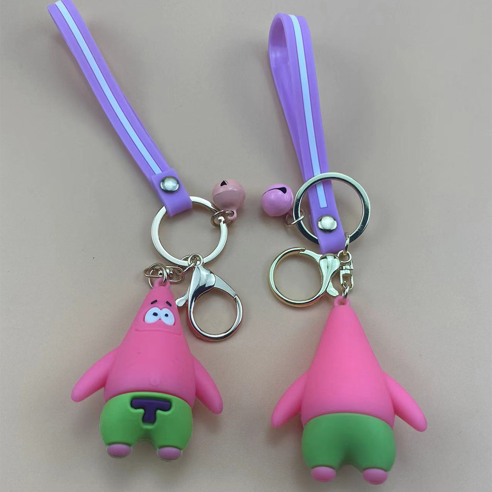 章鱼哥蟹老板海绵宝宝派大星钥匙扣挂饰可爱包包小商品钥匙扣挂件