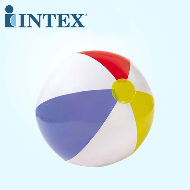 INTEX59020儿童戏水球海边沙滩球 大充气草坪玩具拼色透明