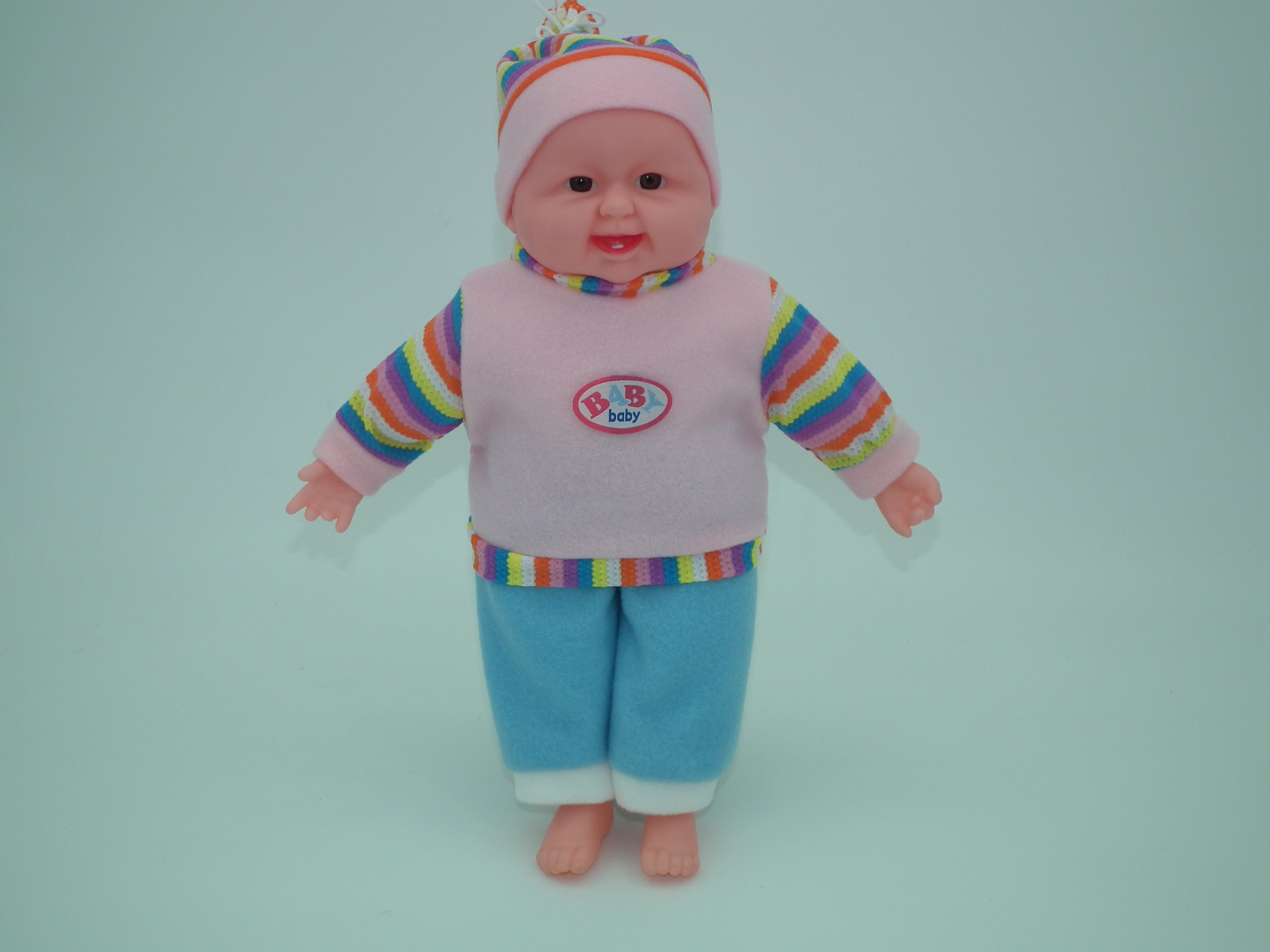 仿真娃娃搪胶娃娃婴儿陪睡洋娃娃音乐智能对话玩具礼品50cm