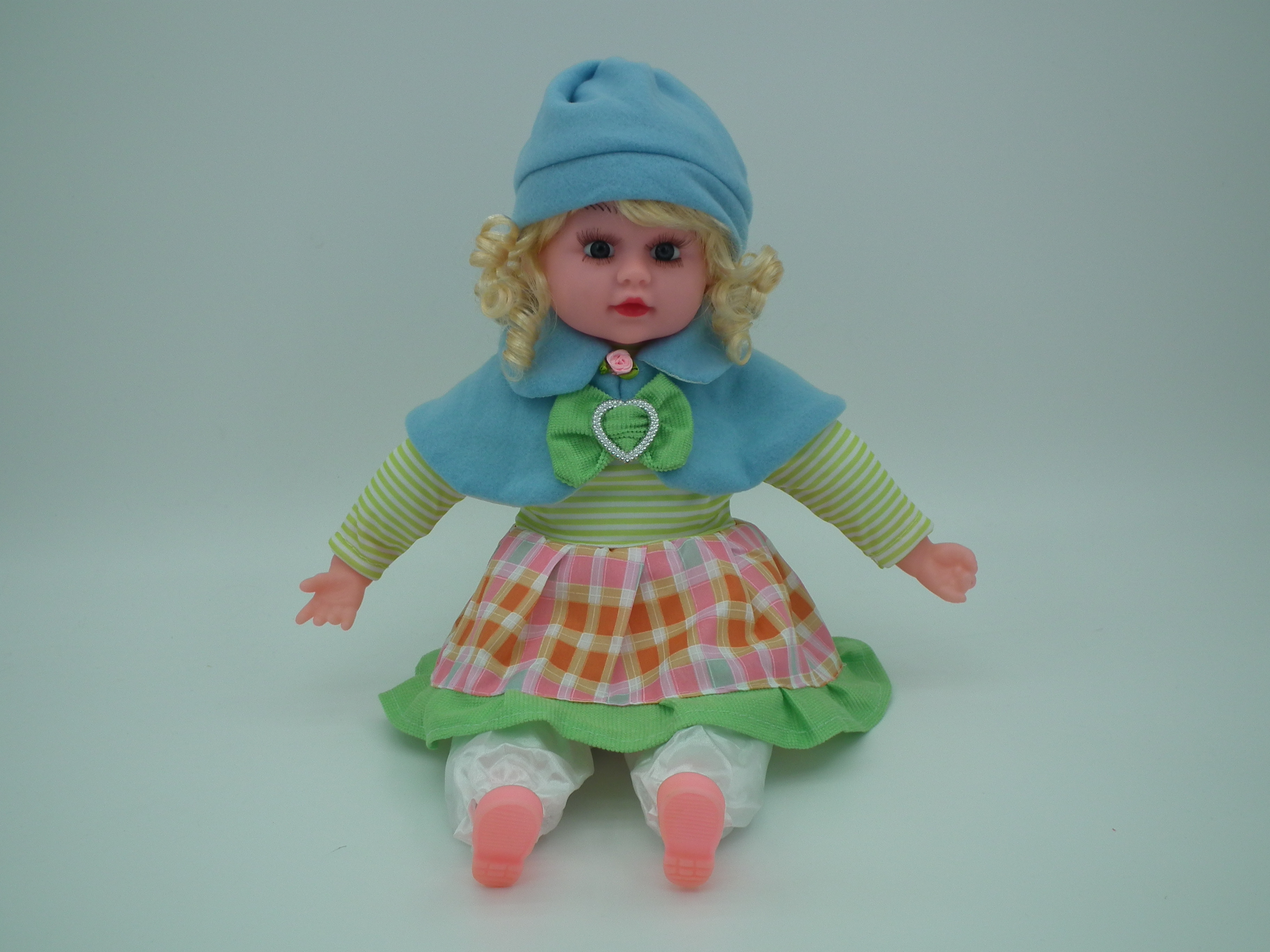 22寸仿真娃娃音乐娃娃智能儿童玩具工艺品装饰品礼品D49蓝色