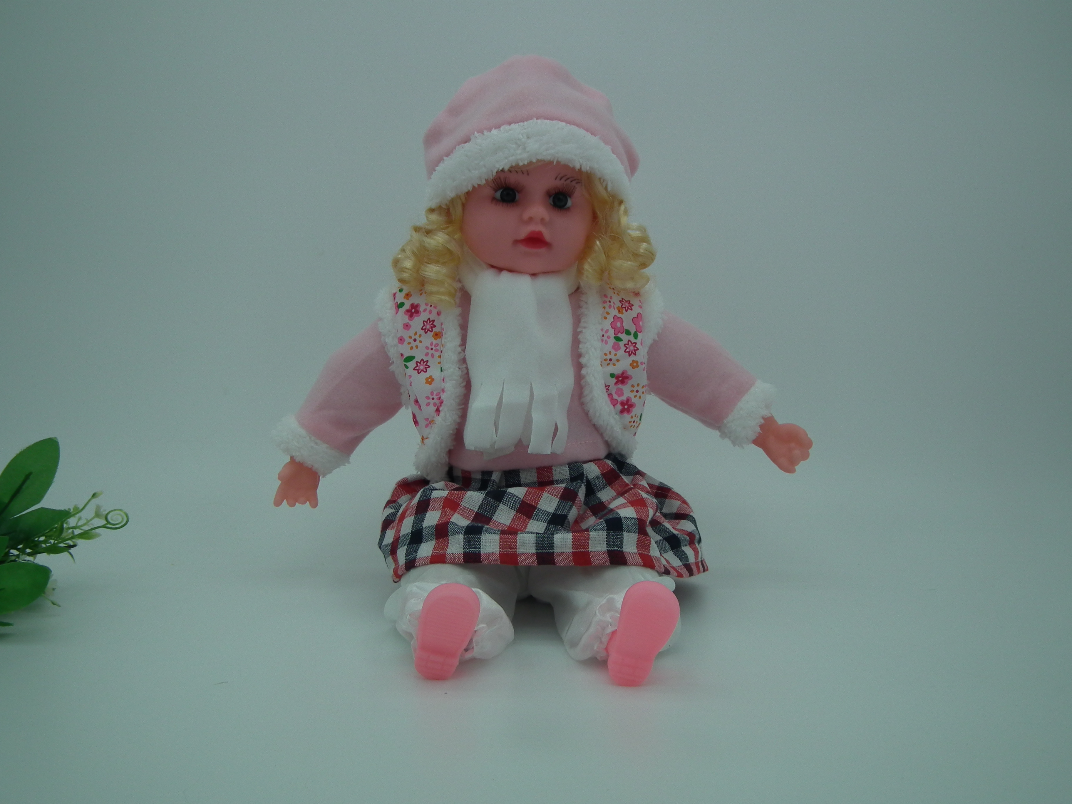 22寸仿真娃娃音乐娃娃智能儿童玩具工艺品装饰品礼品D63粉红