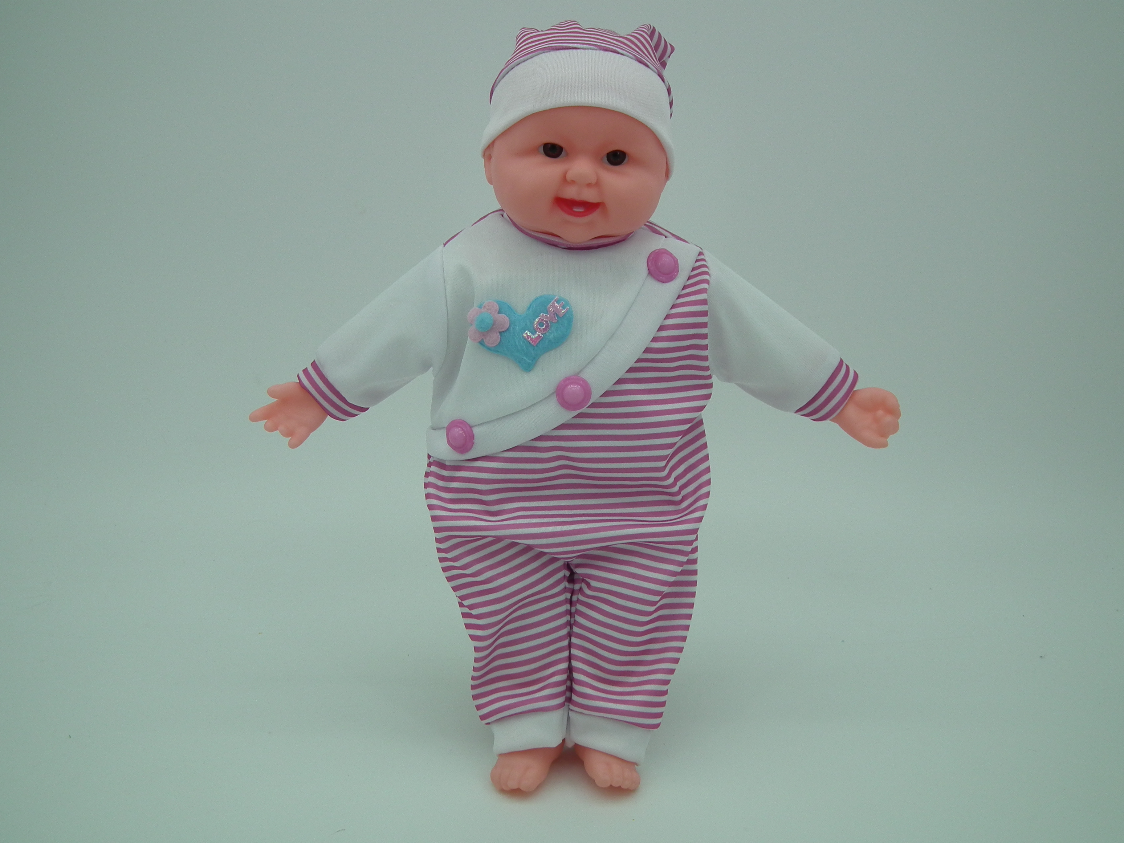 地摊40cm仿真娃娃搪胶娃娃婴儿陪睡洋娃娃音乐智能对话玩具礼品