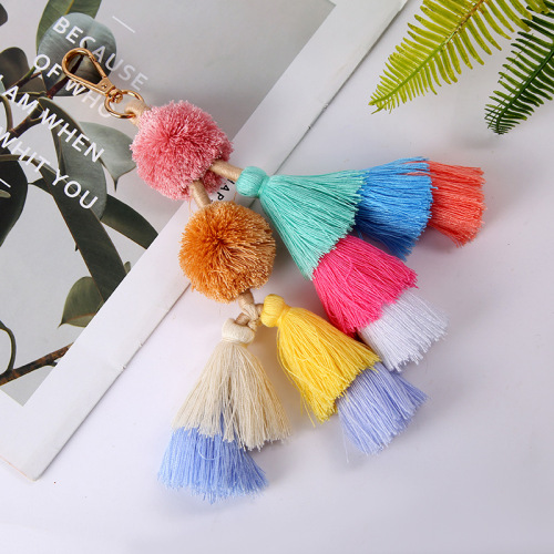creative hair ball tassel diy handmade mixed color tassel tassel clothing home textile accessories factory direct supply