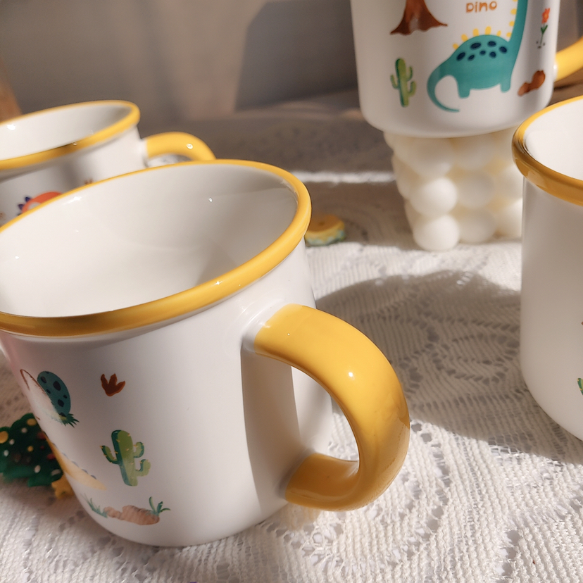 厂家直销新款卡通陶瓷杯小恐龙创意水杯可爱咖啡杯详情7