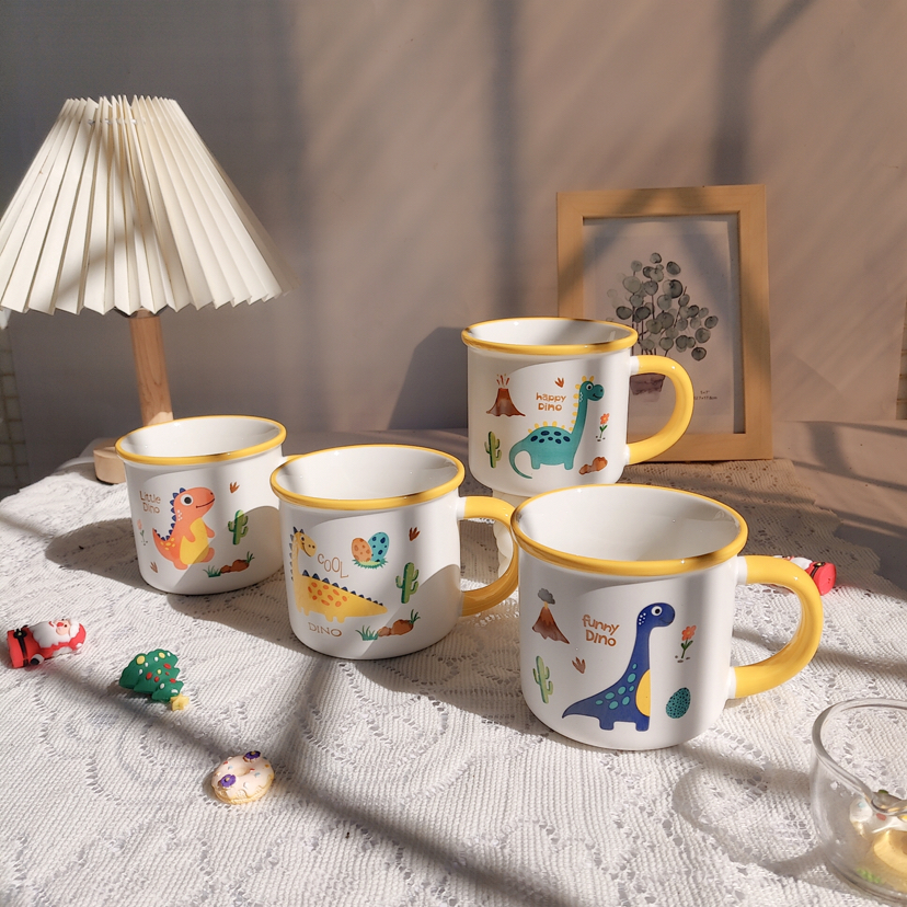 厂家直销新款卡通陶瓷杯小恐龙创意水杯可爱咖啡杯详情5