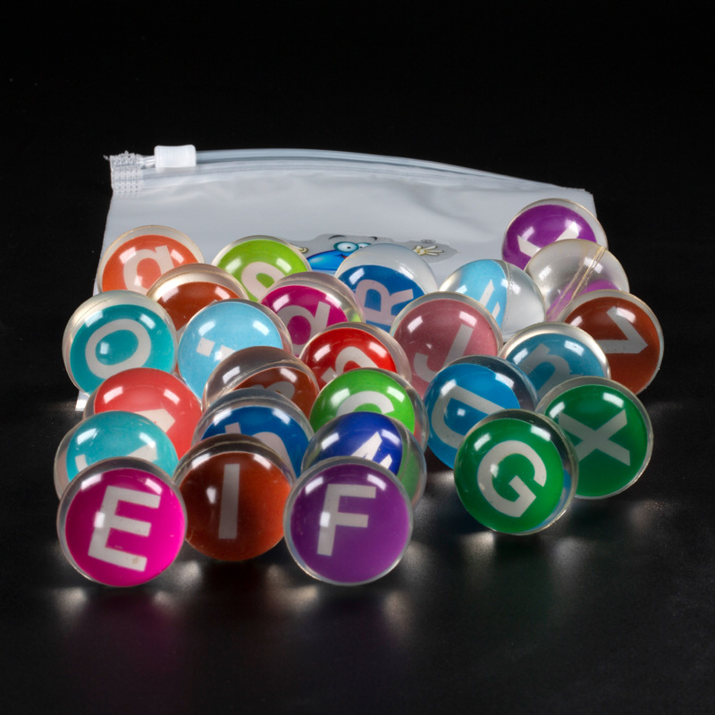 32号弹力球套装 字母生肖星座圣诞实心弹跳球 幼儿园儿童玩具批发