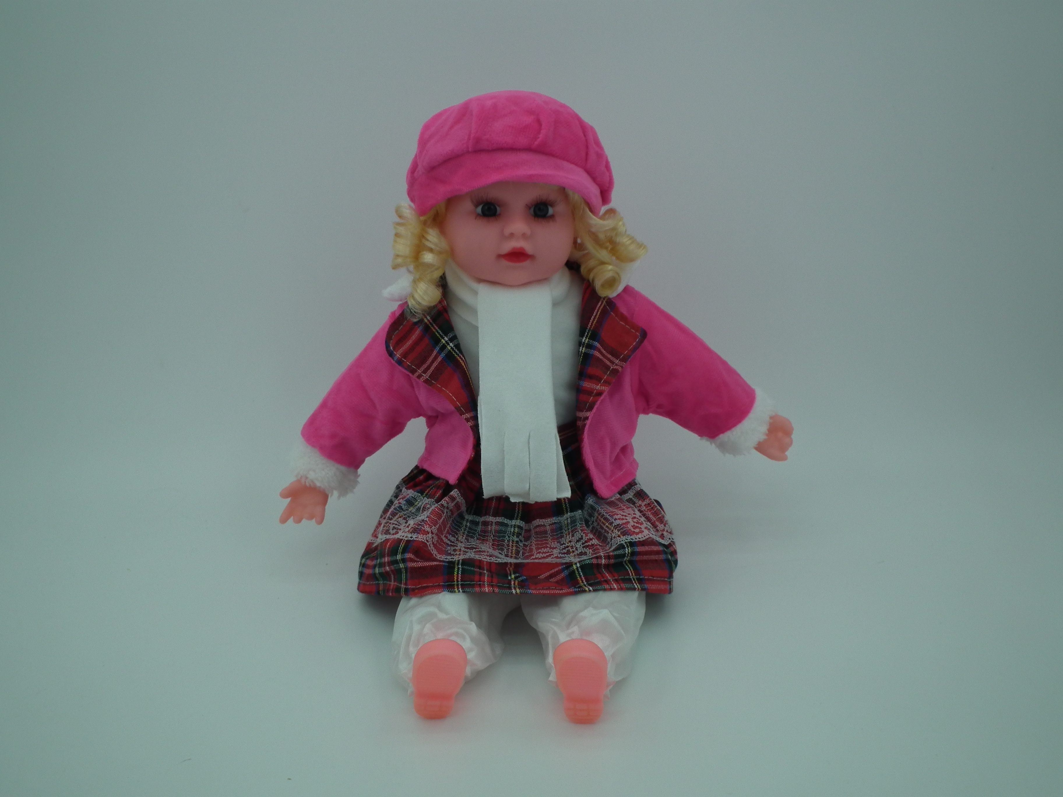 22寸仿真娃娃音乐娃娃智能儿童玩具工艺品装饰品礼品D70玫红