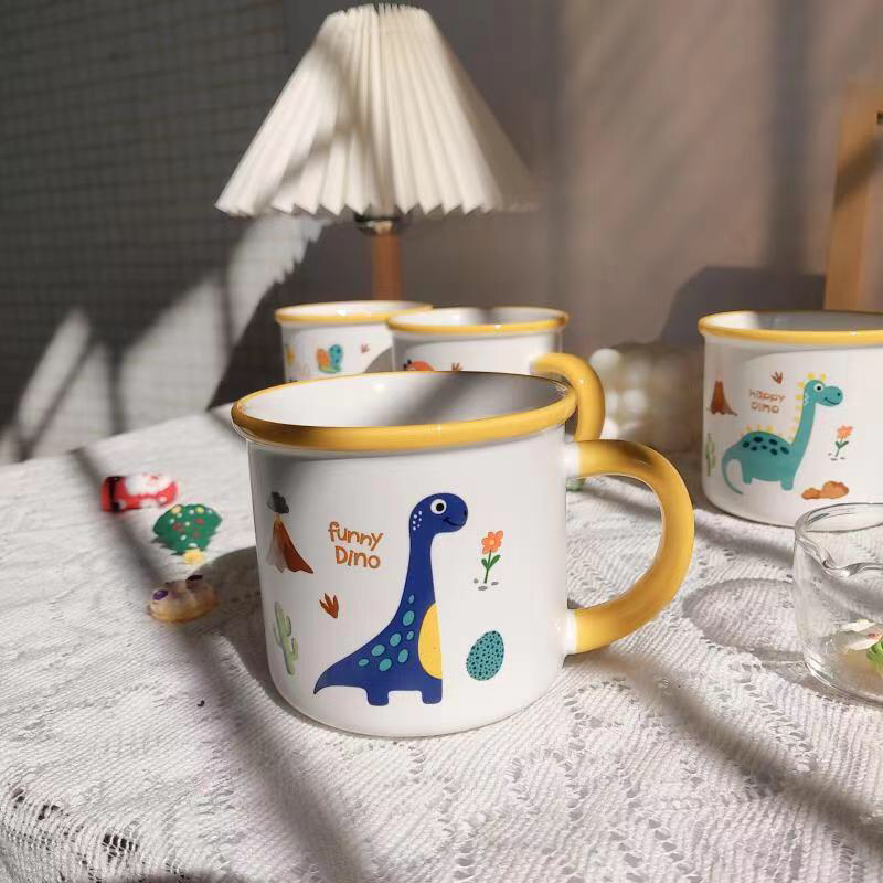厂家直销新款卡通陶瓷杯小恐龙创意水杯可爱咖啡杯详情2