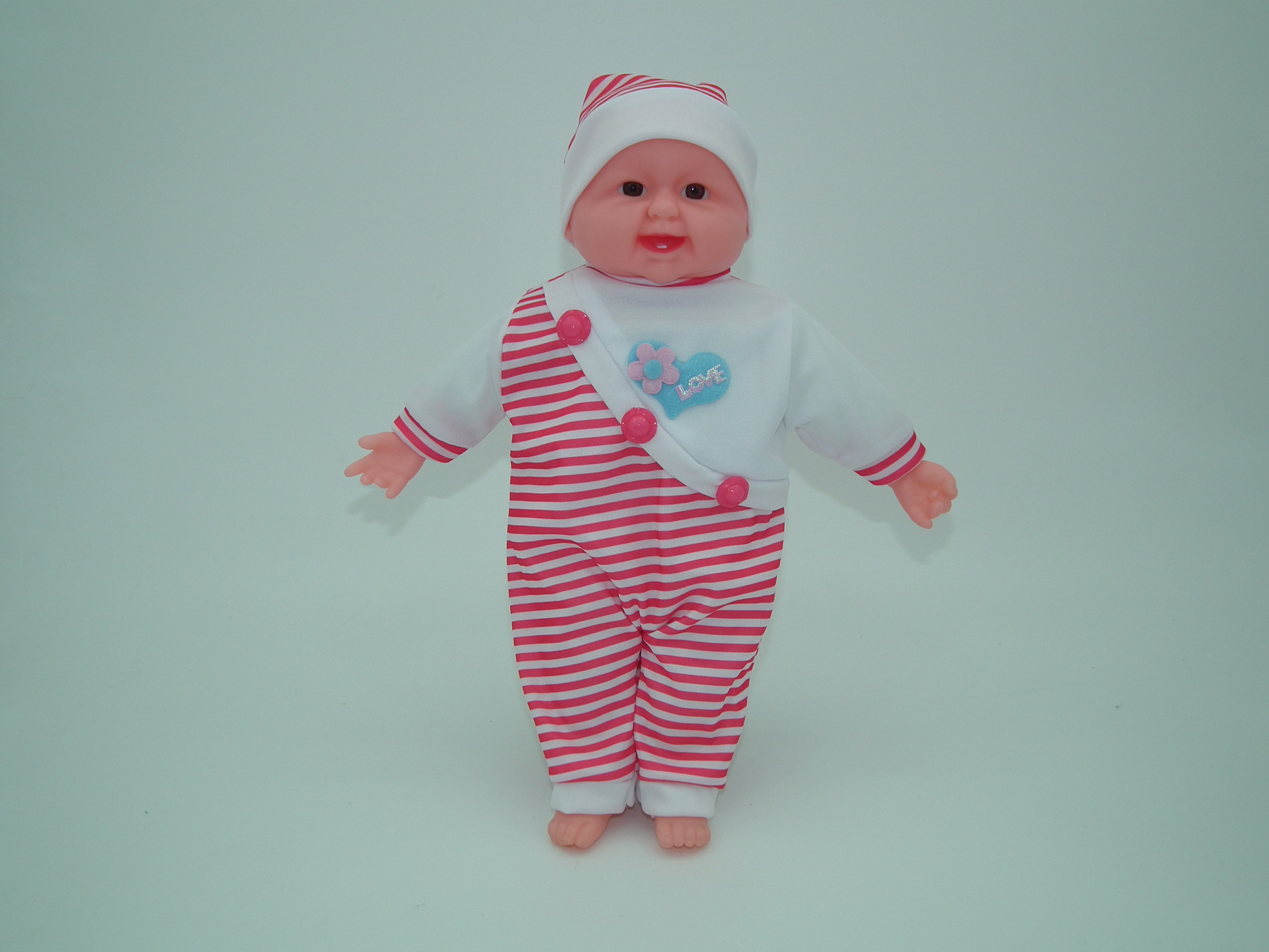 地摊40cm仿真娃娃搪胶娃娃婴儿陪睡洋娃娃音乐智能对话玩具礼品