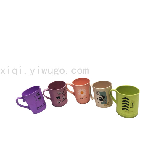 bear playing card printing mouthwash cup flower toothbrush cup cartoon printing student drinking cup rs-201527
