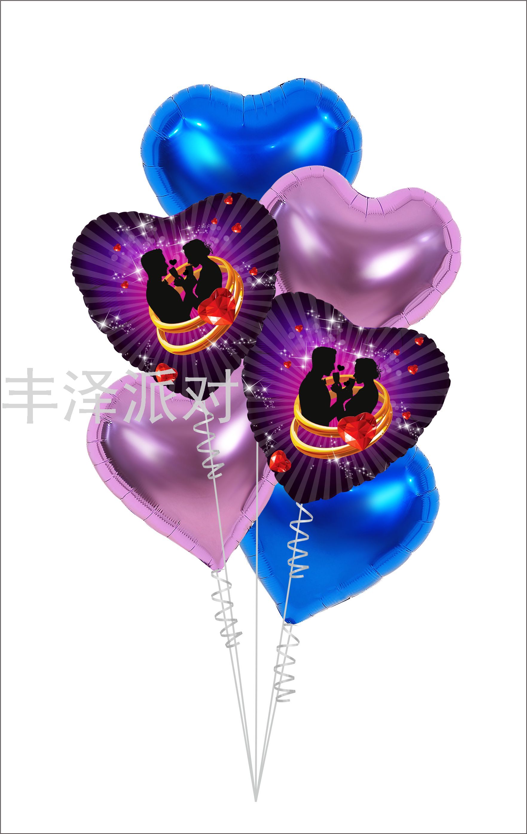 气球爱心套装装饰母亲节气球铝膜气球套装气球派对节日装饰