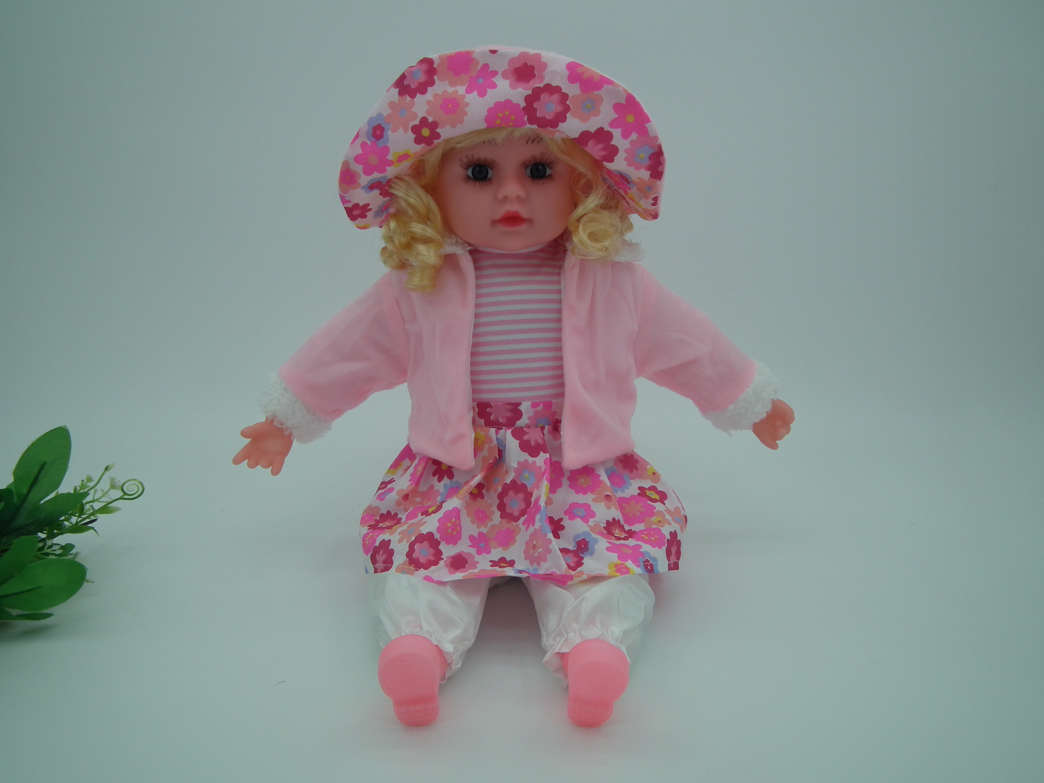 22寸仿真娃娃音乐娃娃智能儿童玩具工艺品装饰品礼品D76粉红