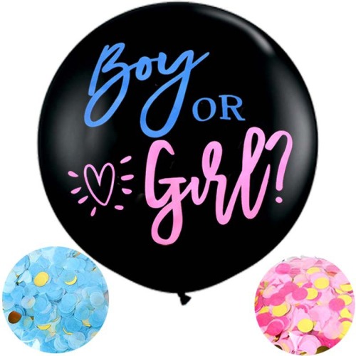36-inch round gender reveal balloon combination boy or girl baby boy girl party layout cross-border
