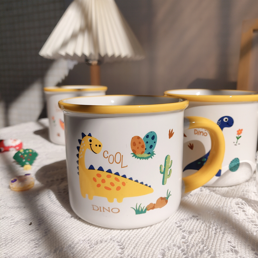 厂家直销新款卡通陶瓷杯小恐龙创意水杯可爱咖啡杯详情4