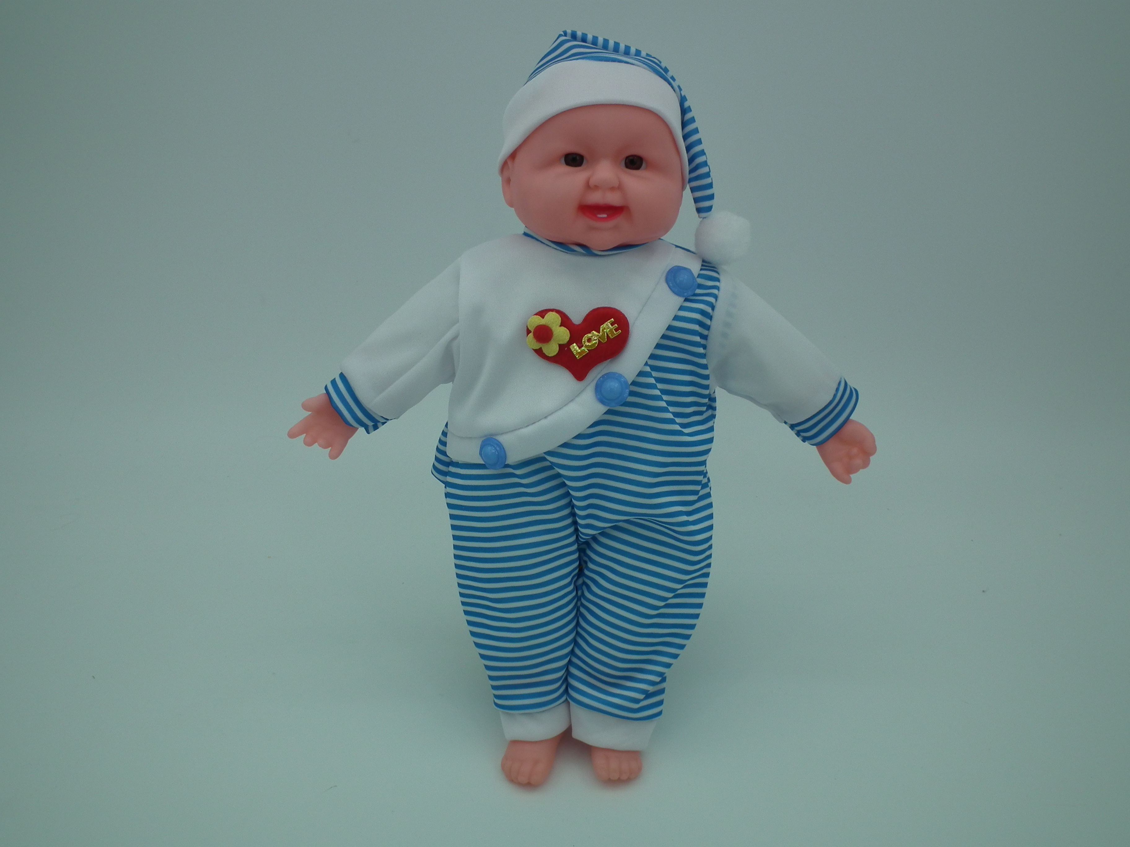 地摊40cm仿真娃娃搪胶娃娃婴儿陪睡洋娃娃音乐智能对话玩具礼品