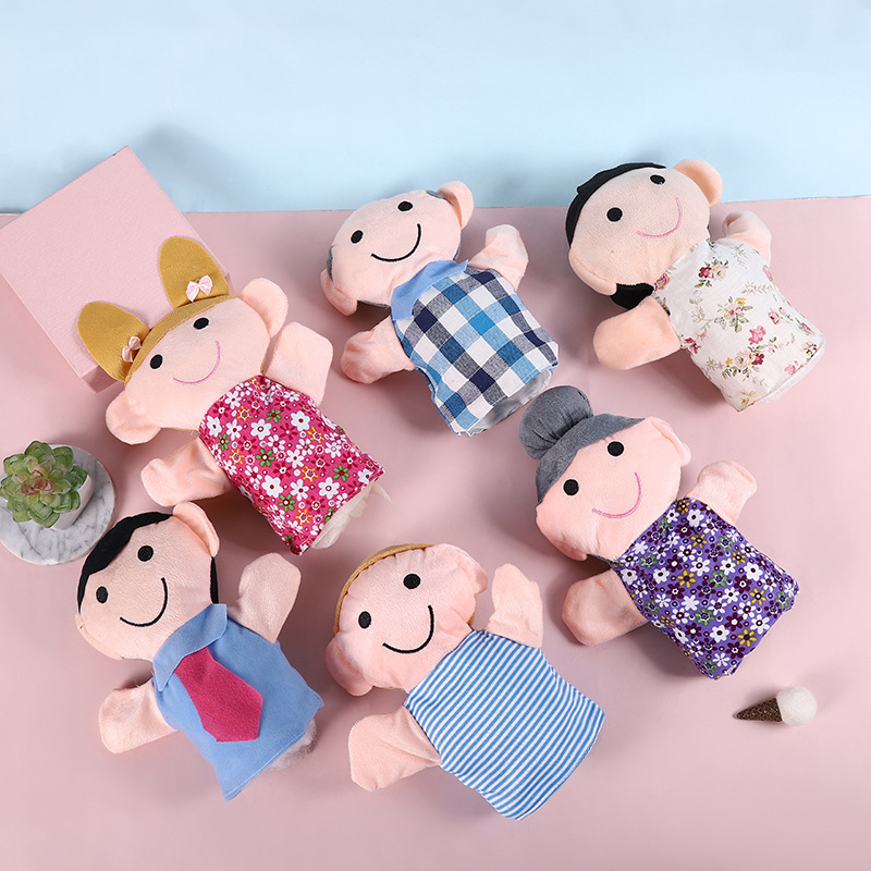 新款 一家亲大号手偶玩具 早教益智人物手偶玩具 亲子早教用具