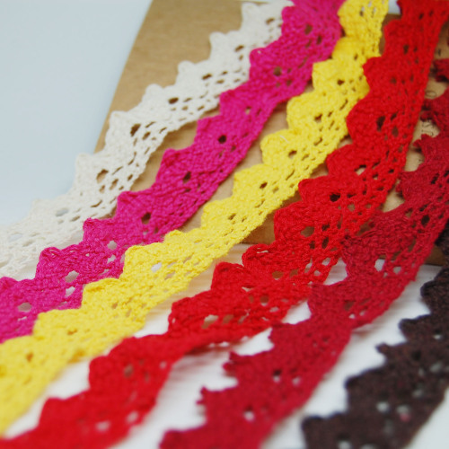 1. 6cm exquisite multi-color cotton thread cotton lace home textile/clothing fabric/diy handmade lace