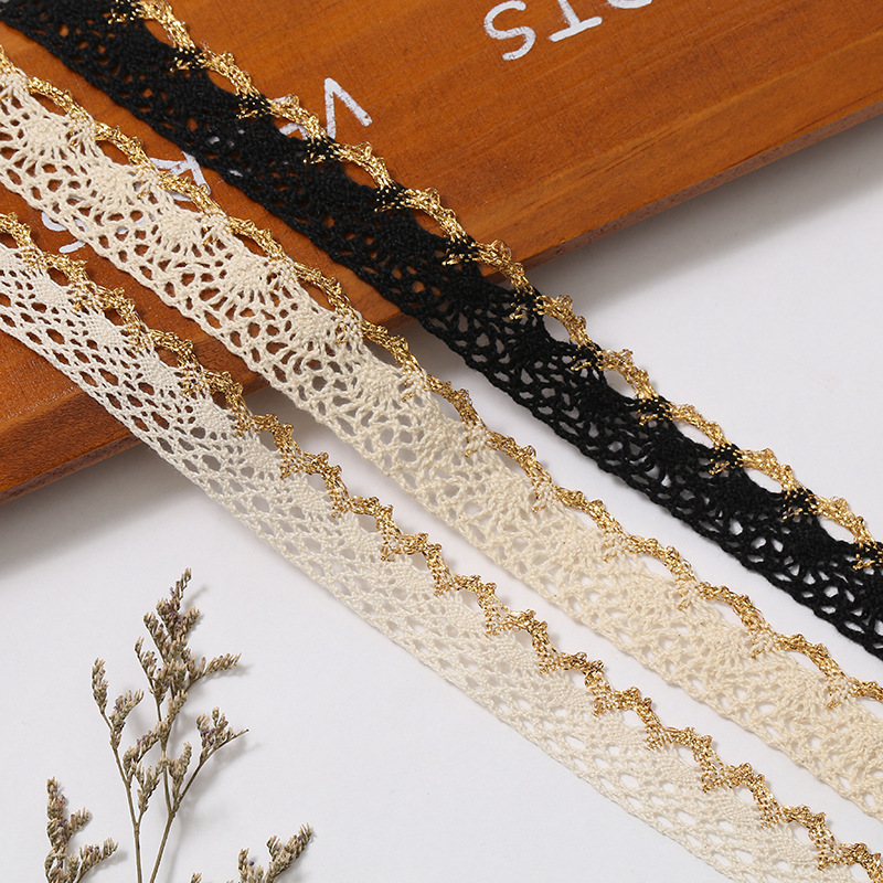 现货批发双色棉线花边沙发窗帘花边服装辅料DIY材料量大可优惠