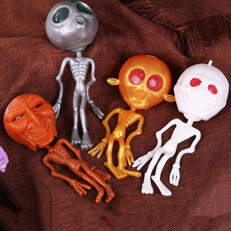 万圣节创意恶搞整蛊愚人节骷髅骨架吓人恐吓玩具批发夜店货源