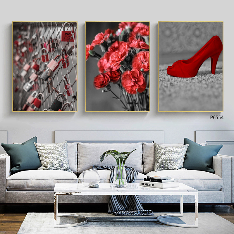 3组合画建筑风景油画壁画装饰画相框布画装饰字画挂画装饰工艺