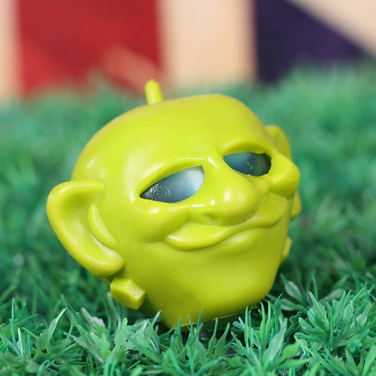 整蛊发泄玩具外星人愚人节挤压鬼头骷髅水球挤出超恶心蛆虫水球