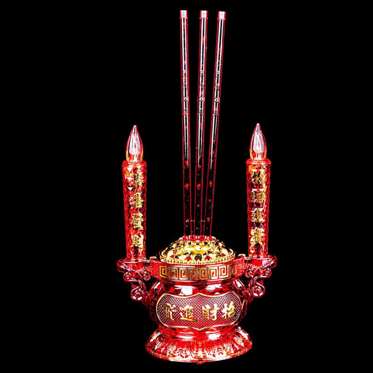 LED插电香炉家用拜神灯室内供佛电子香佛前供灯财神观音佛具用品