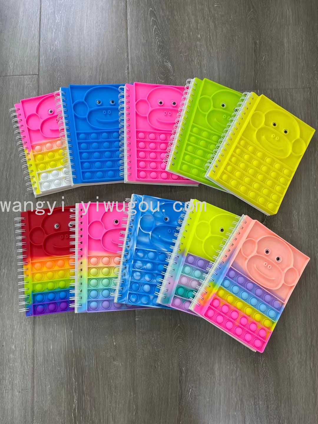 跨境新品灭鼠先锋A5小猴头笔记本 解压手指泡泡乐记事本 popit