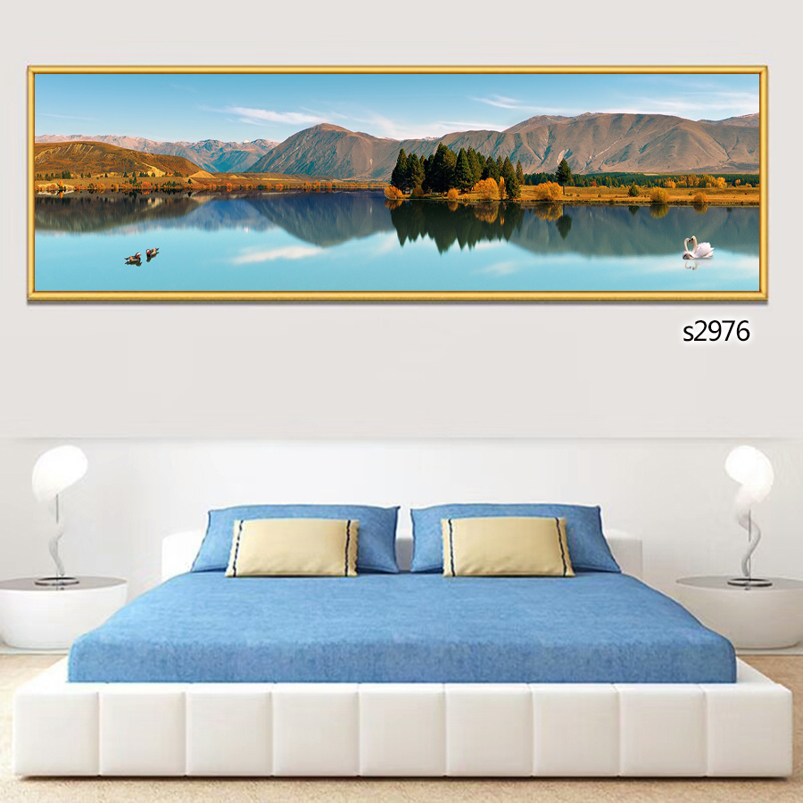 建筑金色叶子风景油画壁画装饰画相框布画装饰字画挂画装饰工艺