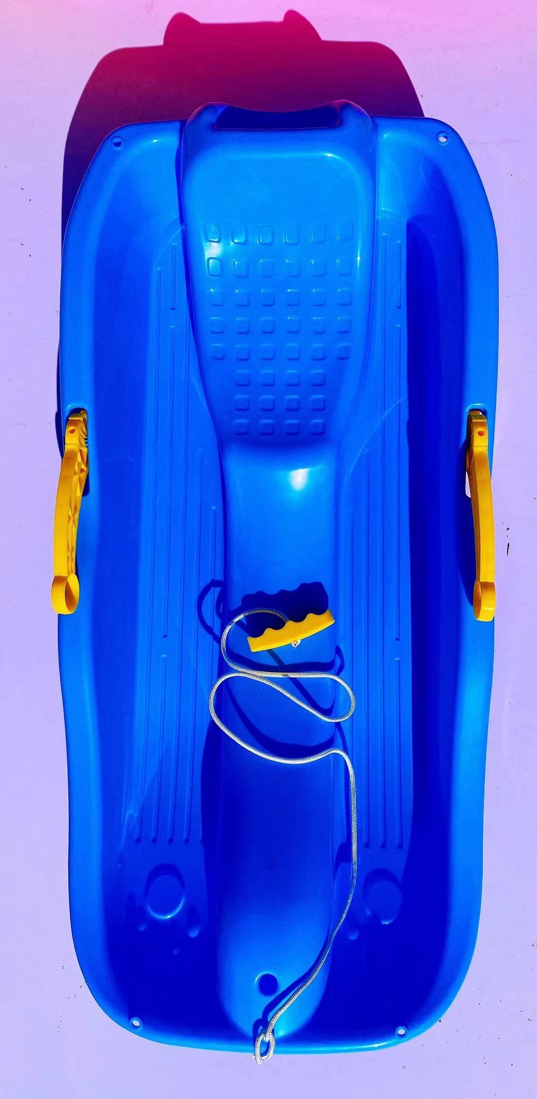 滑雪板加厚成人儿童滑草滑沙带刹车拉绳雪橇爬犁冰车滑雪板滑雪船