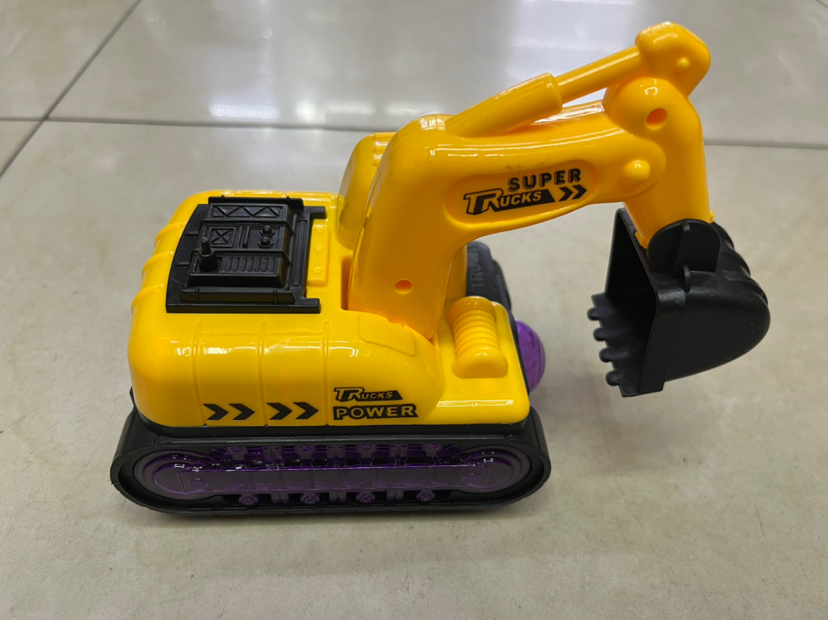 新款儿童电动带灯光音乐挖机玩具工程车