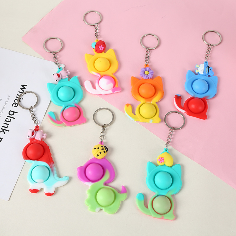 跨境迷你款挂件 硅胶减压解压桌面益智玩具 灭鼠先锋卡通钥匙扣