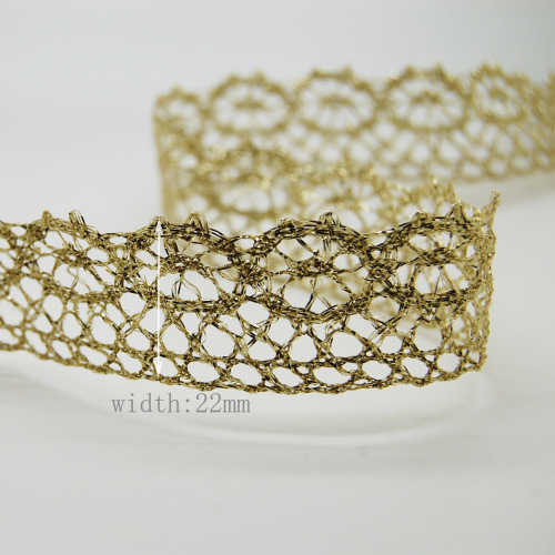 2cm gold and silver wire wave lace clothing accessories/diy handmade accessories