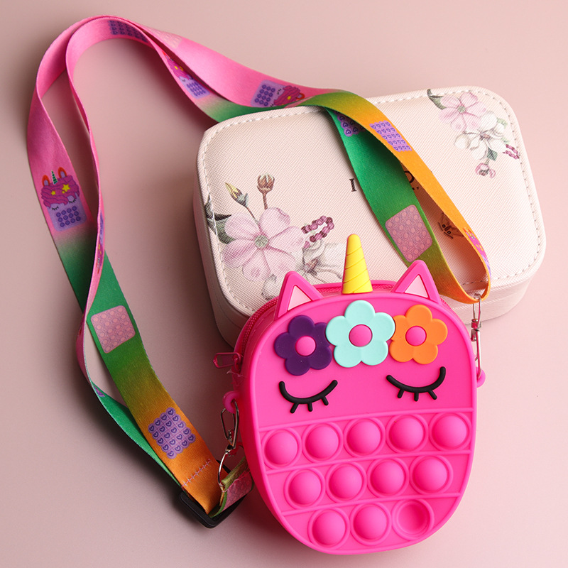 跨境新款包包可爱卡通硅胶包包减压包硅胶斜挎包零钱包包批发