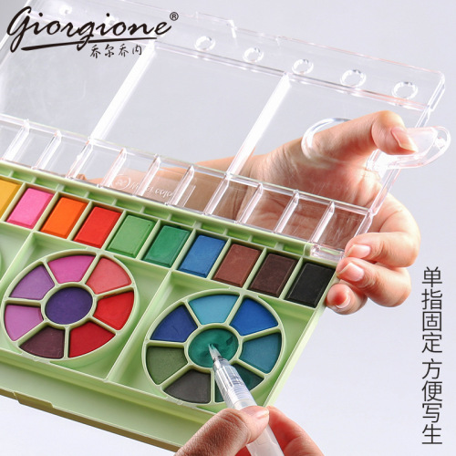 source factory solid watercolor paint set powder cake children‘s brush portable 36 color paint macaron new product