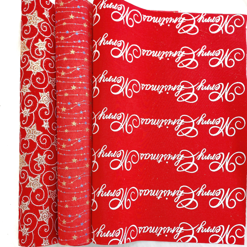 圣诞节桌布装饰用品创意棉麻印花台布桌旗酒店西餐厅麋鹿包装辅料